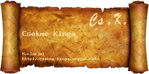 Csekme Kinga névjegykártya