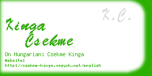 kinga csekme business card